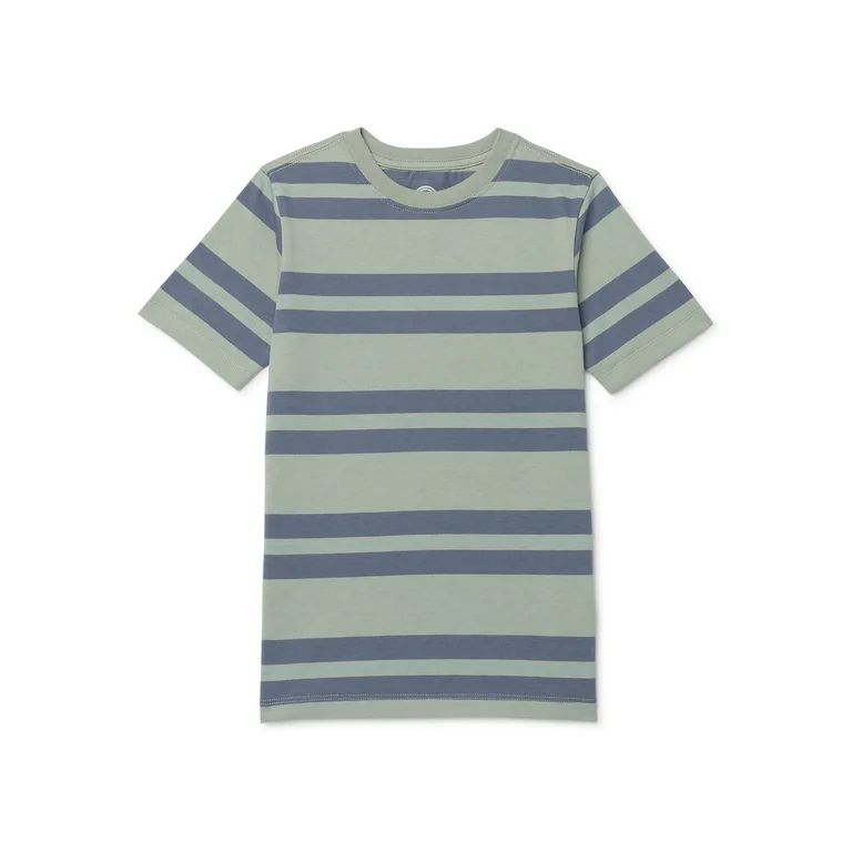 Wonder Nation Boys Stripe Tee with Short Sleeves, Sizes 4-18 | Walmart (US)