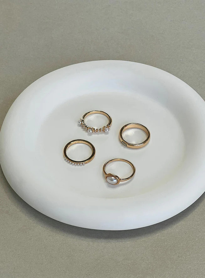 Edwina Ring Pack Gold | Princess Polly US
