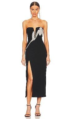 Bardot Ambiance Midi Dress in Black from Revolve.com | Revolve Clothing (Global)