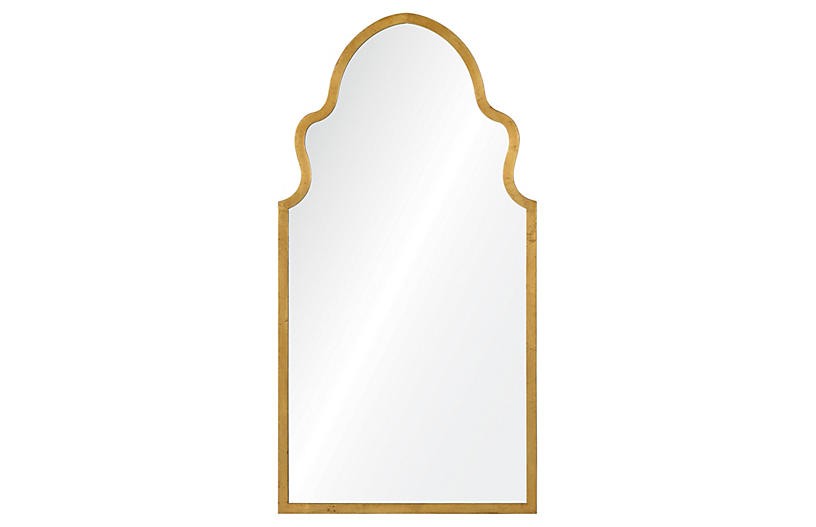 Bianca Wall Mirror, Gold | One Kings Lane