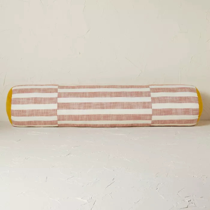 Bolster Oversized Woven Uneven Stripe Decorative Throw Pillow Terracotta - Opalhouse™ designed ... | Target