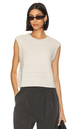 Chunky Cashmere Vest in Chalk | Revolve Clothing (Global)
