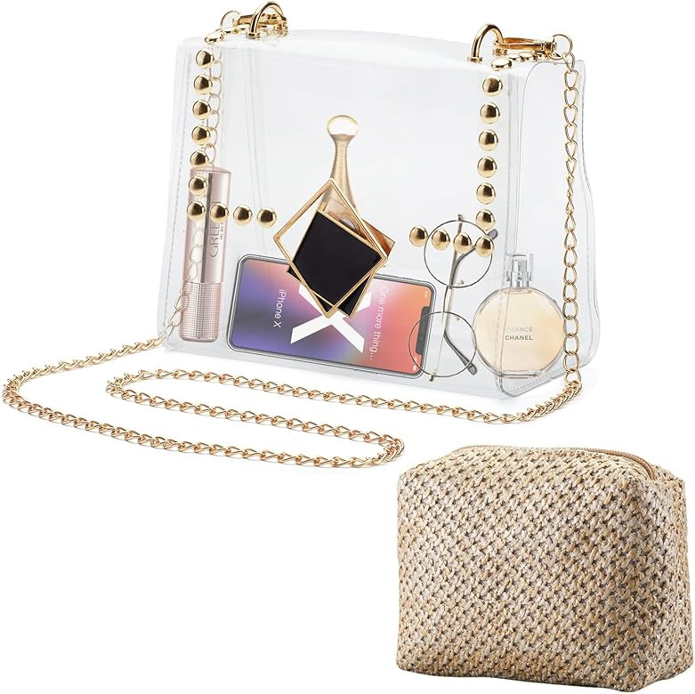 DEPOVTE Clear Purse Concert Stadium Approved, 2 in 1 Multifunctional Handbags, Small Clear Crossb... | Amazon (US)