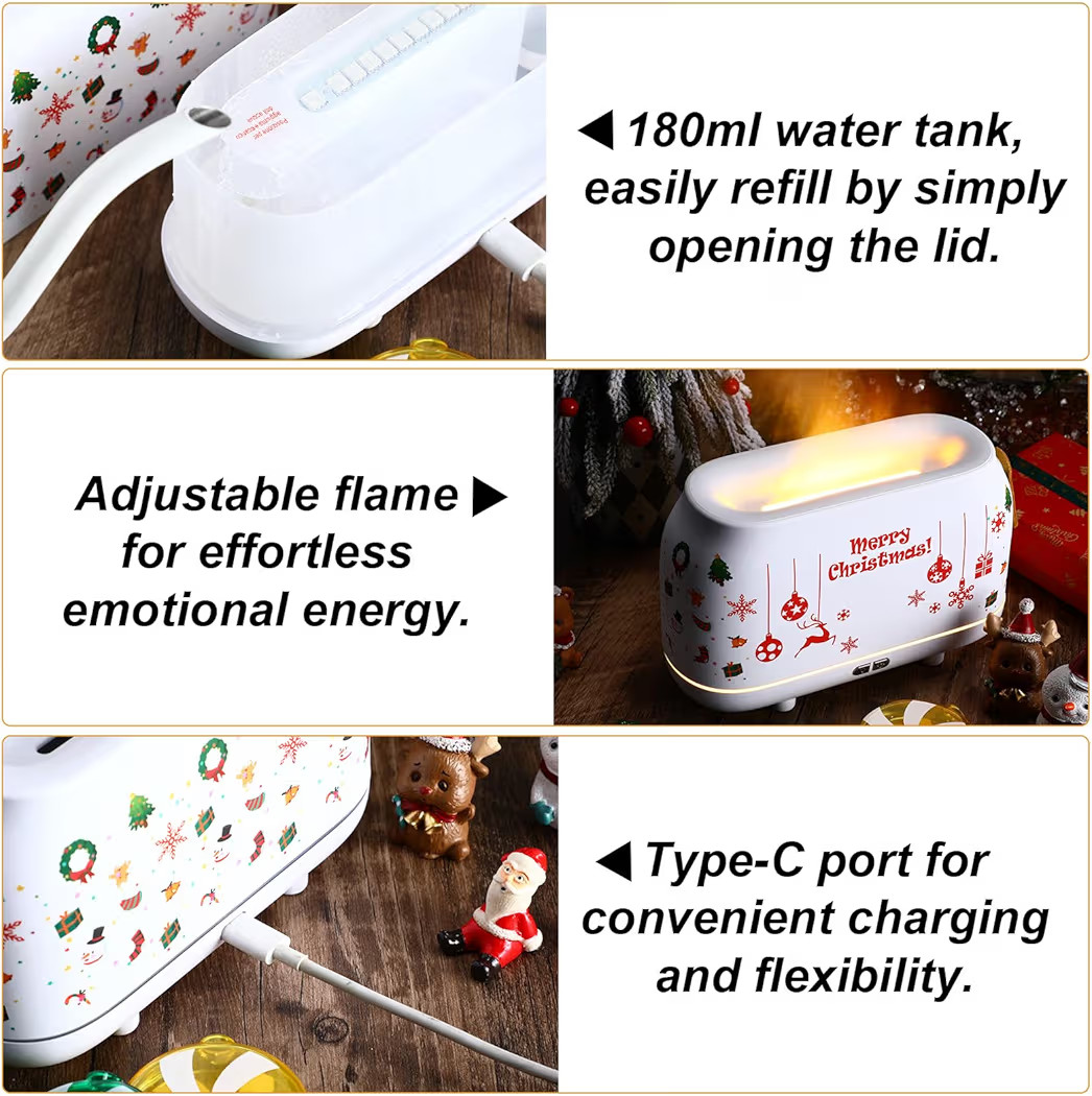 Christmas Diffusers for Home Christmas Essential Oil Diffuser Gift 180 ml Fireplace Aromatherapy ... | Amazon (US)