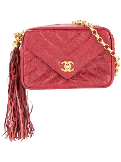 Chanel Pre-OwnedCC Logos Fringe Chain Shoulder Bag | Farfetch (US)