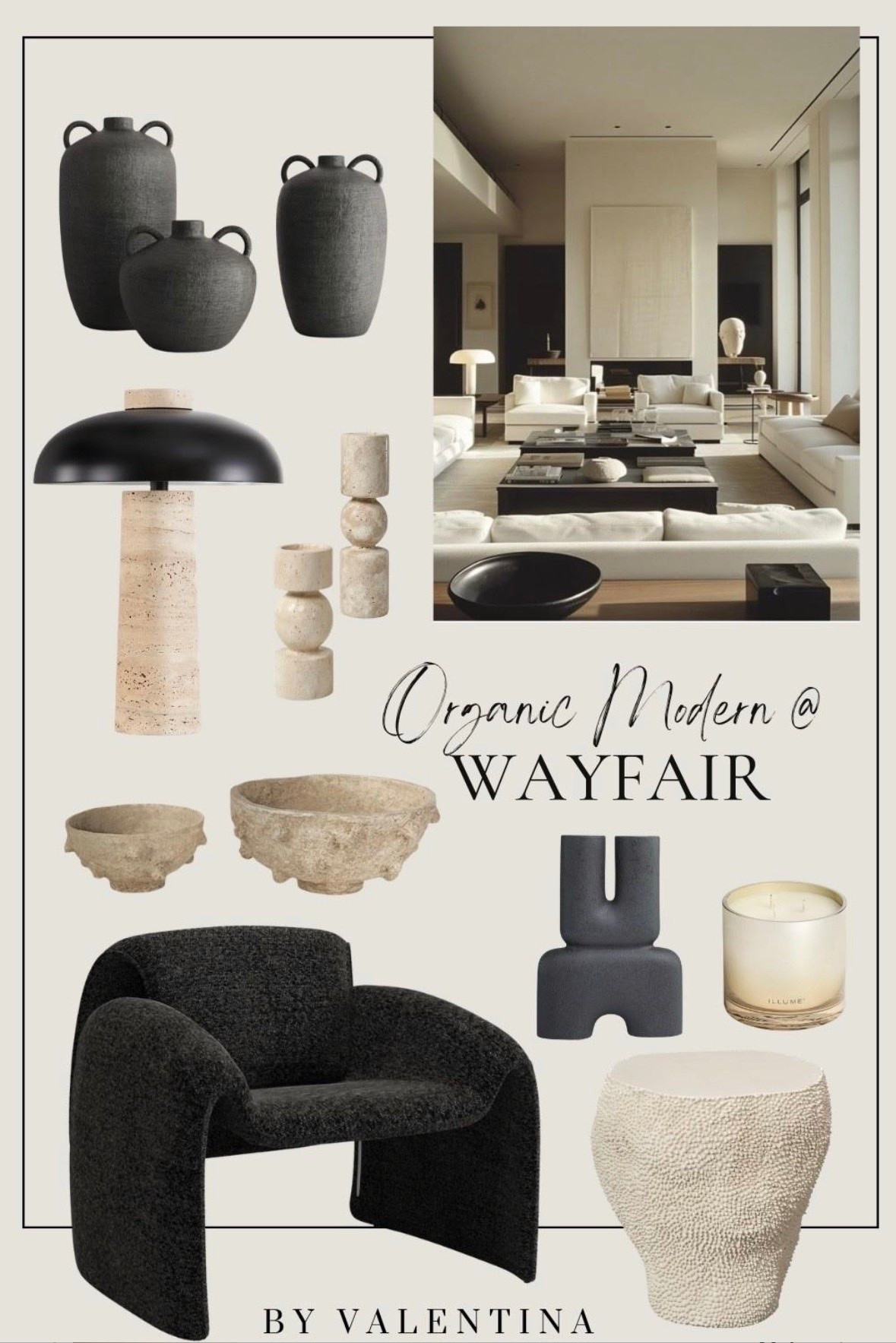 Organic modern, it takes our breath away.  Warm woods, sculptural black accents, and creamy white sofa--all the earthy-meets-modern magic we can't get enough of. And yes, it's all from Wayfair.

#LTKdayinmylife #LTKSeasonal #LTKHome