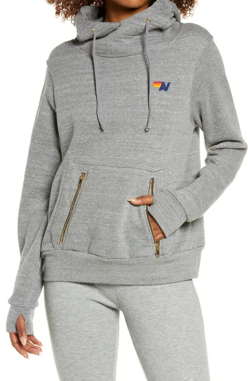 Aviator Nation Ninja Hoodie in Heather Grey at Nordstrom, Size Small | Nordstrom