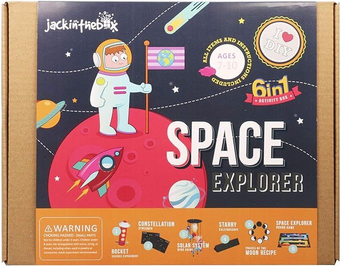 jackinthebox Space Educational Stem Toy | Includes 6 Fun Projects That Range from Arts and Crafts... | Amazon (US)