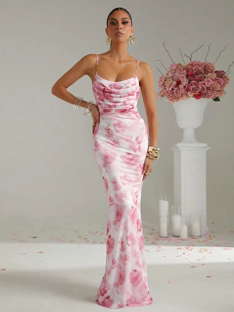 Lumalex Spring Summer Swimsuit Swimwear Swim Vacation Bohemian BOHO Sea Beach Hot Outdoor Richly Layered Wedding Season Banquet Coming Of Age Ceremony Beach Seaside Festival Old Money Wedding Engagement Coming Of Age Ceremony Women's Luxury Party Floral Print Dress, Ideal For Spring Summer Swimsuit Swimwear Swim Vacation Bohemian BOHO Sea Beach Hot Outdoor Richly Layered Wedding Season Banquet Coming Of Age Ceremony Beach Seaside Festival, Valentine's Day,Graduation,Teacher Outfits For Women,Teacher Dress | SHEIN