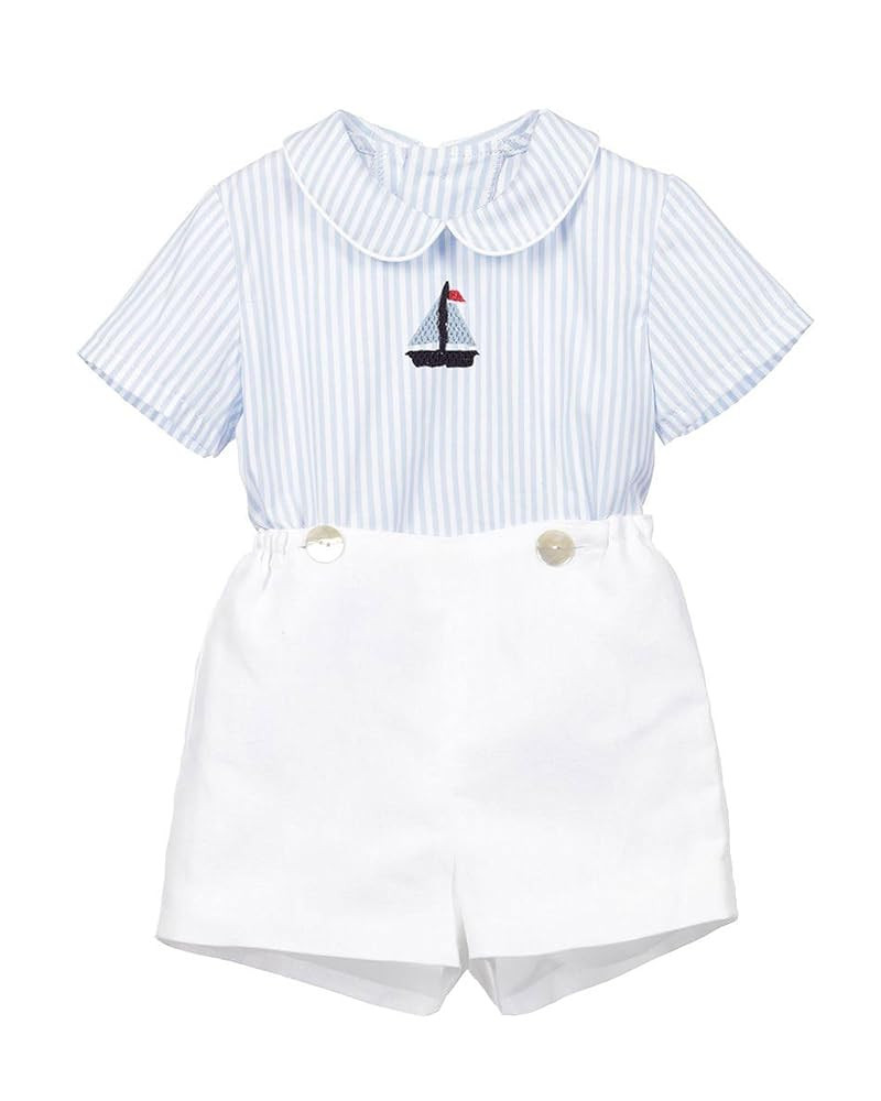Twoflower toddler Kids Baby Boys' 2-Piece outfit set for spring Long sleeved suit with embroidery... | Amazon (US)