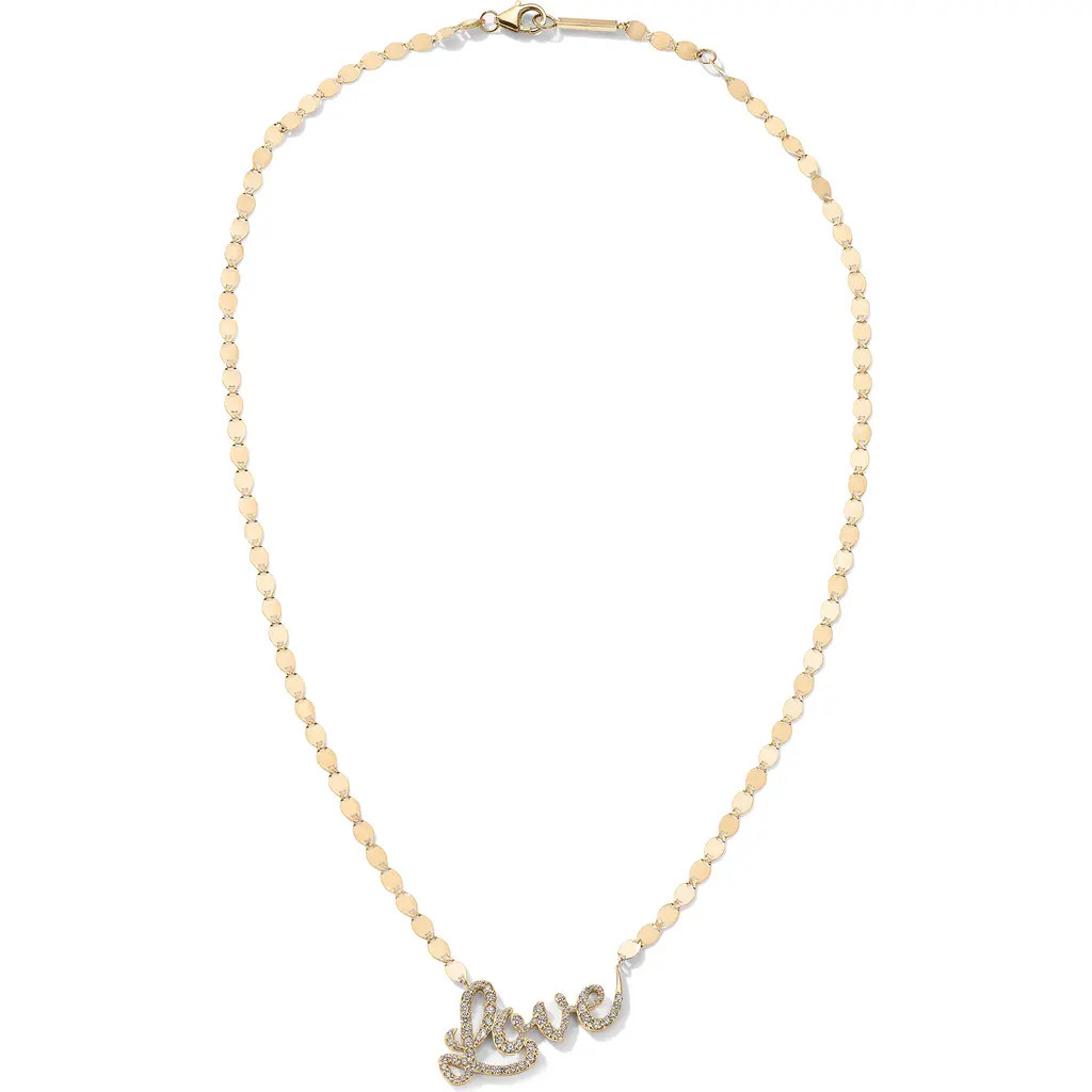 LANA Diamond Love Pendant Necklace in Yellow at Nordstrom, Size 18 | Nordstrom