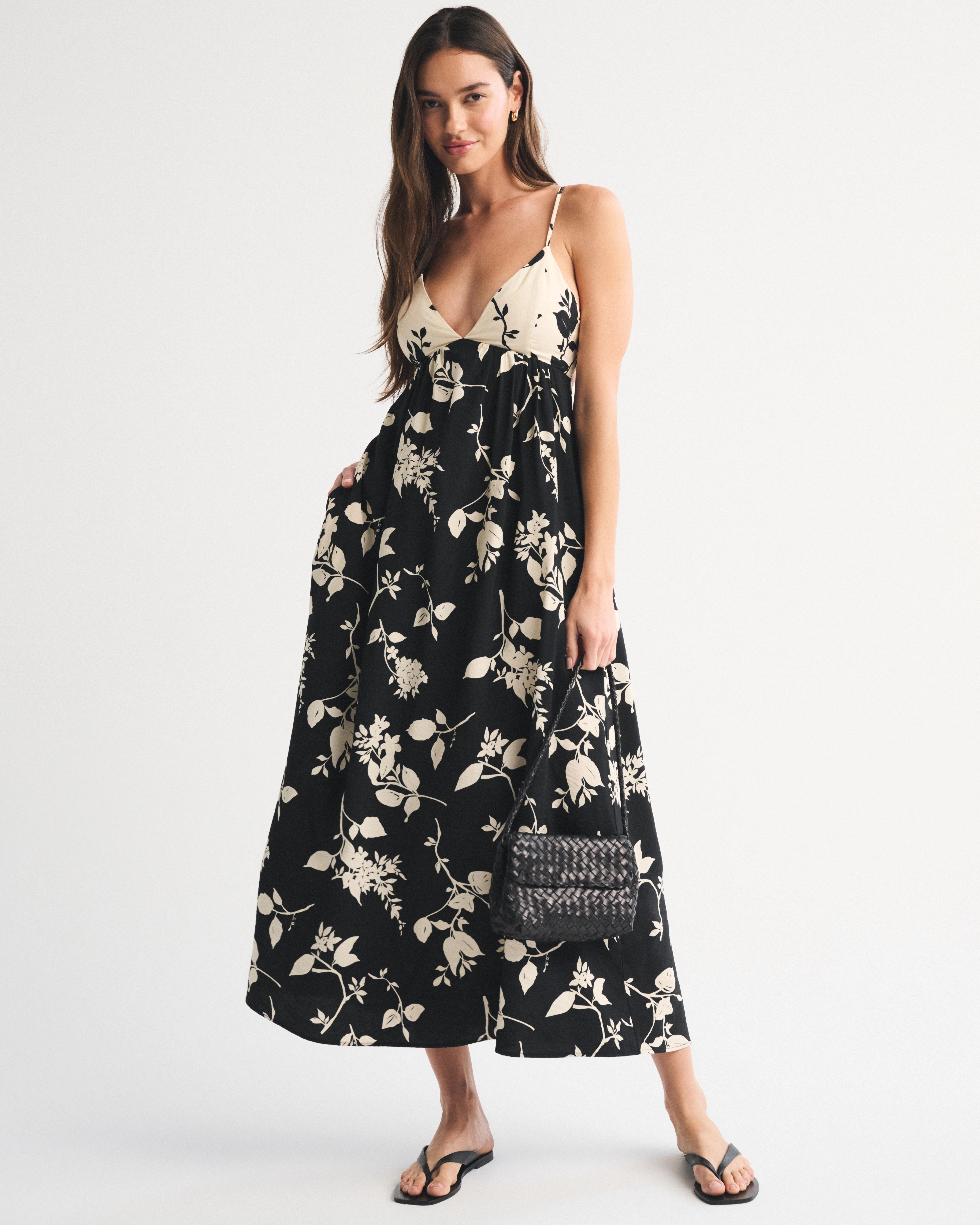 Bra-Free Clasp-Back Flowy Maxi Dress | Abercrombie & Fitch (US)