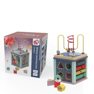 Leo & Friends Benny Toddler Wooden ActivityCube | Target