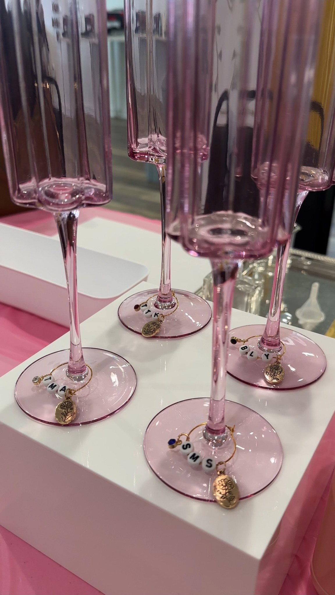 Personalized glass charms for my 35th birthday #michaels 