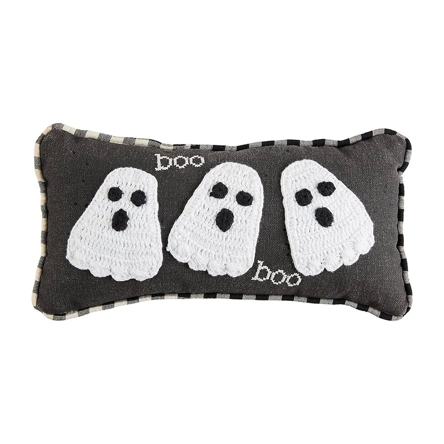 Mud Pie Mini Halloween Pillows, 12" x 6", Boo | Amazon (US)