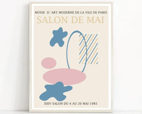 Poster Art Print Pastel Museum poster Abstract Pink artwork | Etsy | Etsy (US)