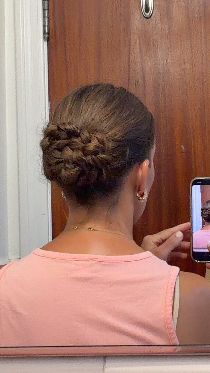 Pretty simple - pony tail, split in two and braid each section, then just kind of loop those around the rubberband, and poof 


#LTKBeauty #hairstyle

#LTKgrwm #LTKstorytime #LTKvlog