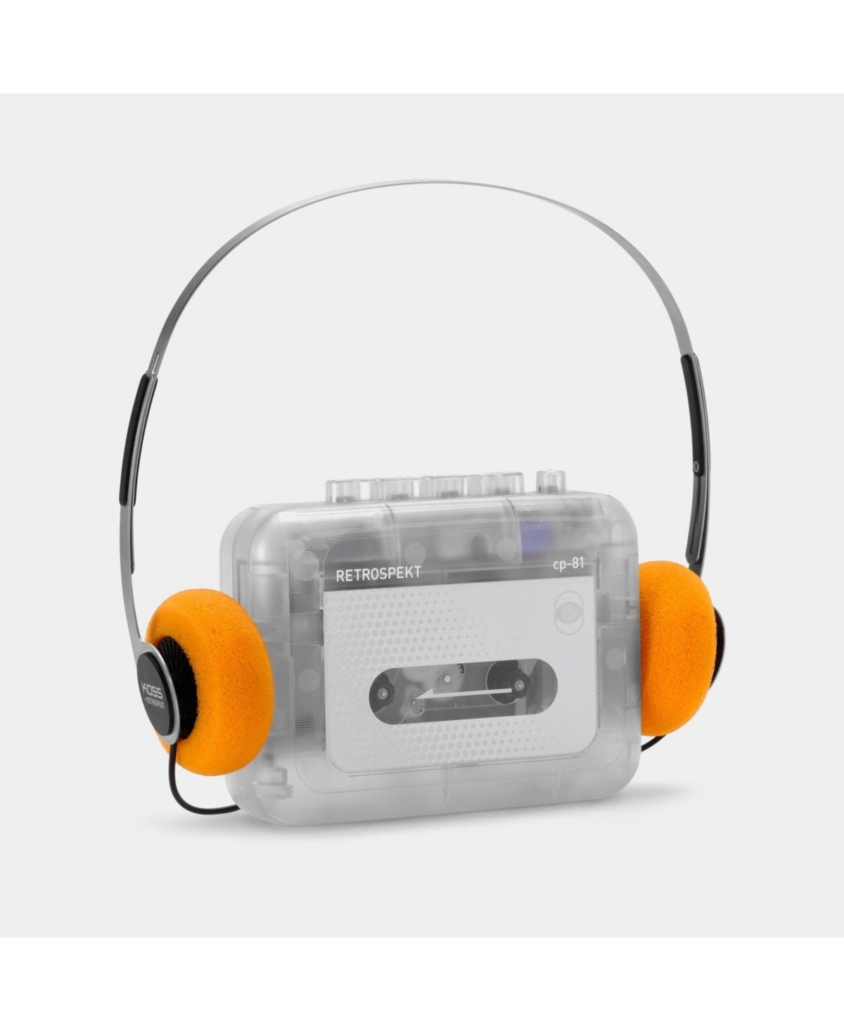 Retrospekt Cp-81 Portable Cassette Player and Headphones - Clear | Macy's