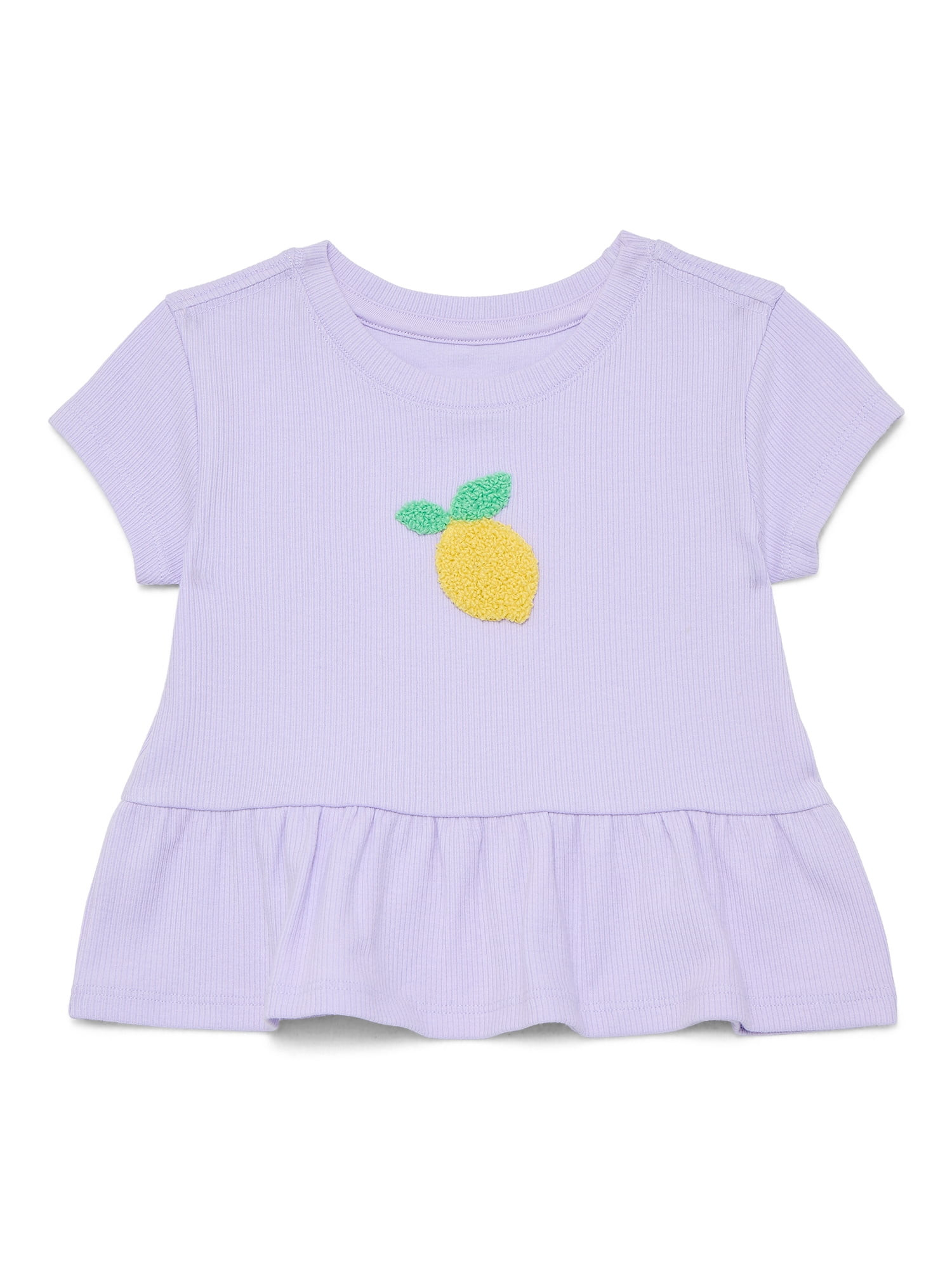 Wonder Nation Baby Girl Peplum Tee, Sizes 0-24 Months | Walmart (US)