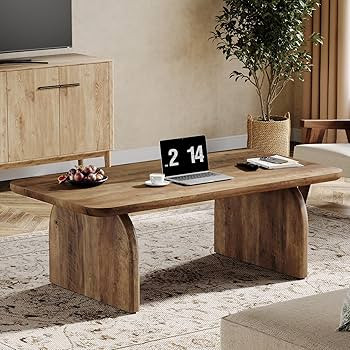 Tribesigns Rectangle Coffee Table, 47-Inch Wood Rectangular Living Room Table, Farmhouse Accent C... | Amazon (US)