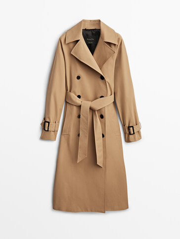 Trench coat with belt - Massimo Dutti | Massimo Dutti US