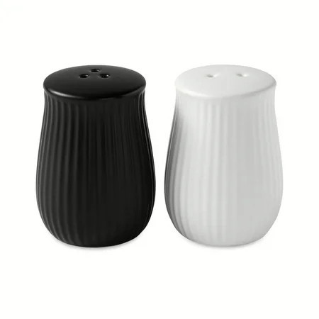 Thyme & Table 2 Piece Ceramic Salt and Pepper Shakers, Black | Walmart (US)