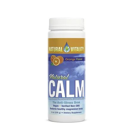 Natural Vitality Magnesium Calm Supplement, Orange, 8 Ounce | Walmart (US)