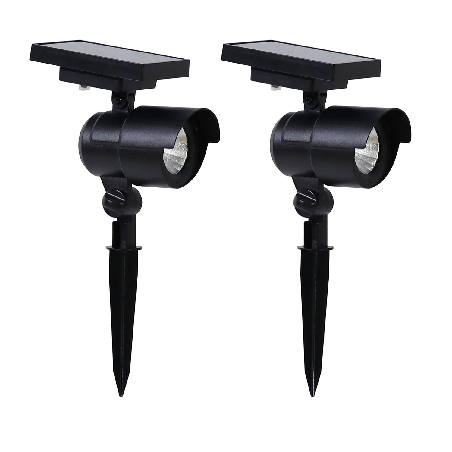 Member's Mark Matte Black LED Solar Spot Lights, 2-pack | Sam's Club