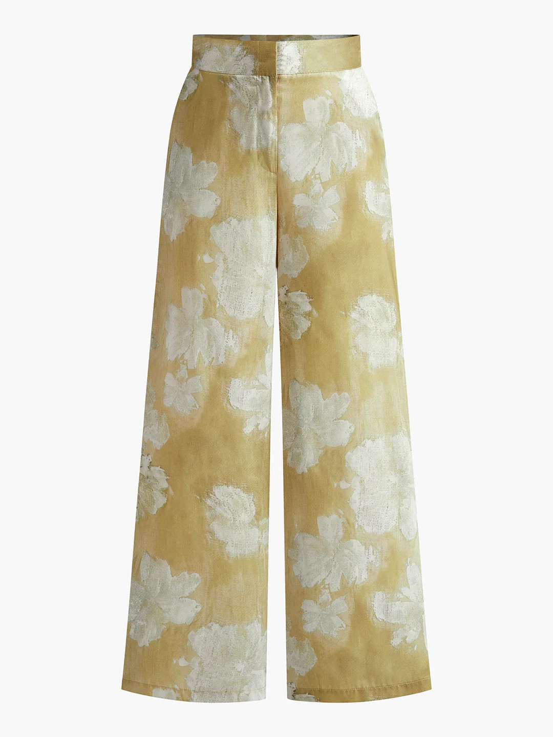 Semi-Sheer Romance Floral Printed Wide-leg Pants | Commense