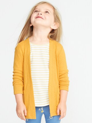 Plush-Knit Open-Front Sweater for Toddler Girls | Old Navy US