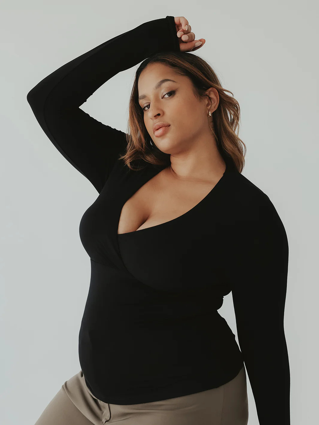 Wrap Long Sleeve Brami (Full Length) | Klassy