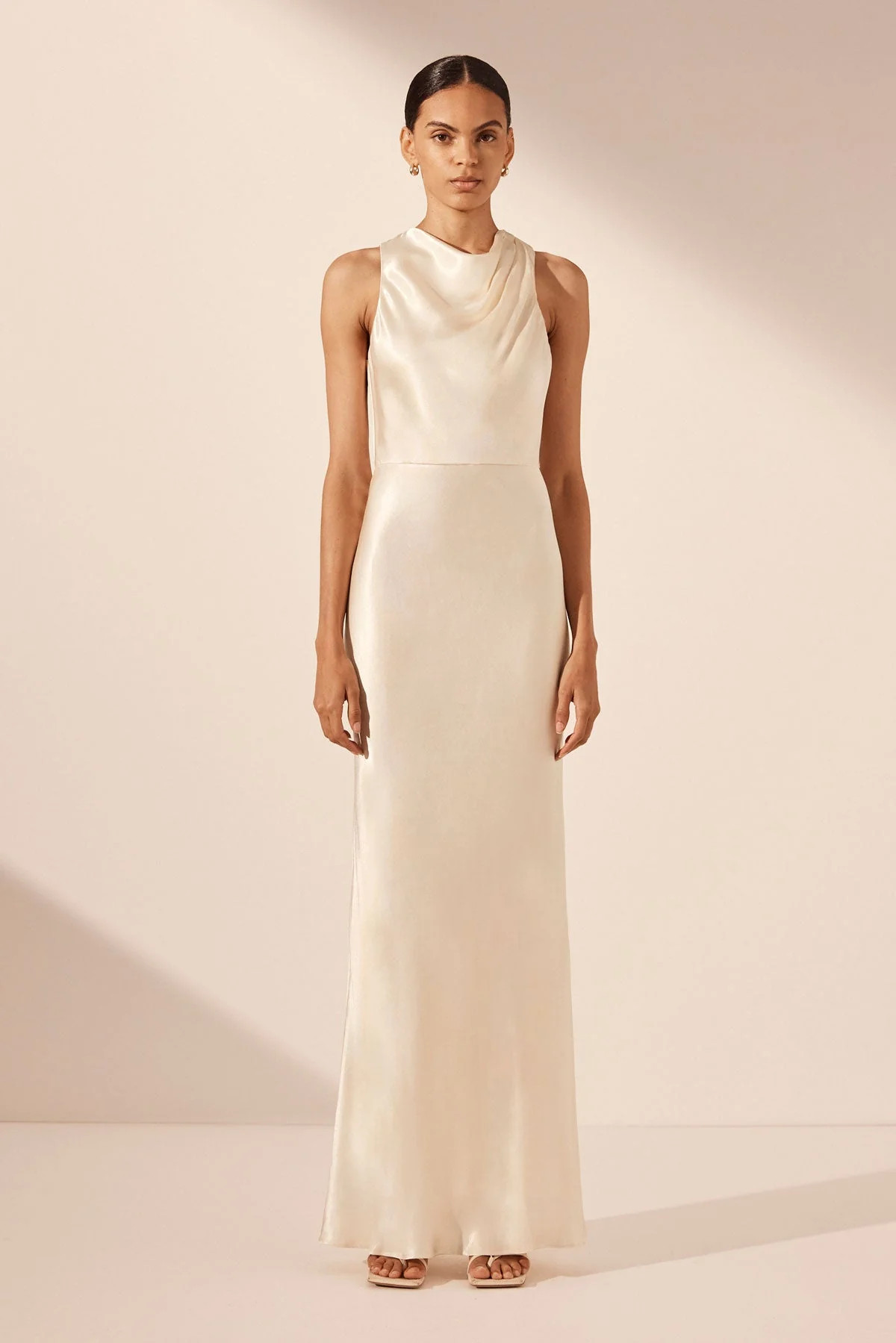 La Lune High Neck Maxi Dress | Cream | Dresses | Shona Joy | Shona Joy