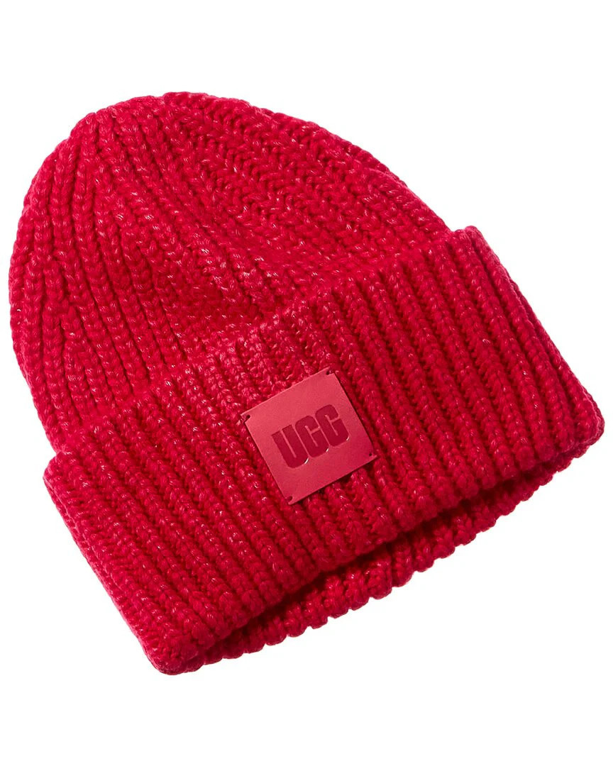UGG Chunky Rib Wool-Blend Beanie | Shop Simon