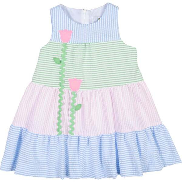 Seersucker Dress With Tulips | Maisonette