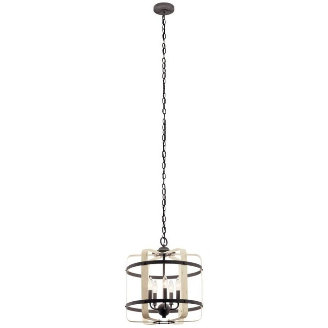 Kichler Gartin Weathered Zinc Transitional Drum Pendant Light Lowes.com | Lowe's