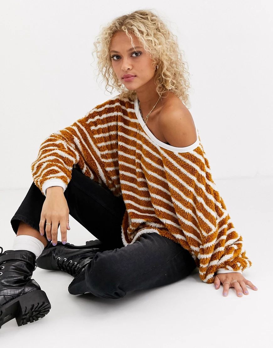 Free People textured striped sweater-Multi | ASOS (Global)