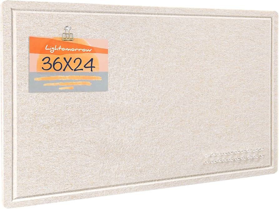 Lightomorrow Bulletin Board, 36 x 24 inches Felt Board - Decorative Pin Board, Cork Board Alterna... | Amazon (US)