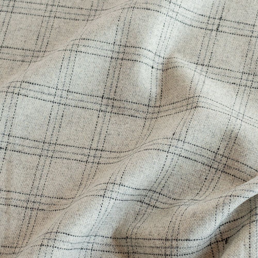Dorset Plaid Fabric, Light Grey | Tonic Living