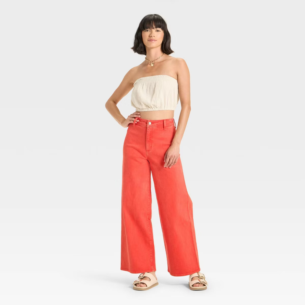 Women's High-Rise Sailor Wide Leg Ankle Jeans - Universal Thread™ | Target