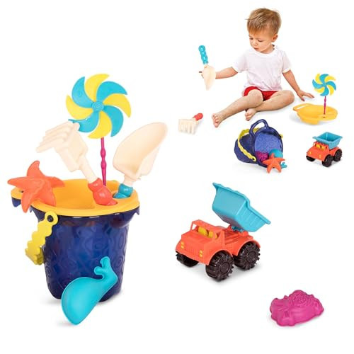 B. toys- Sands Ahoy Medium Bucket Set- Water & Sand Playset- Beach Playset- 9 Unique Sand & Water Toys- 18 months + | Amazon (US)