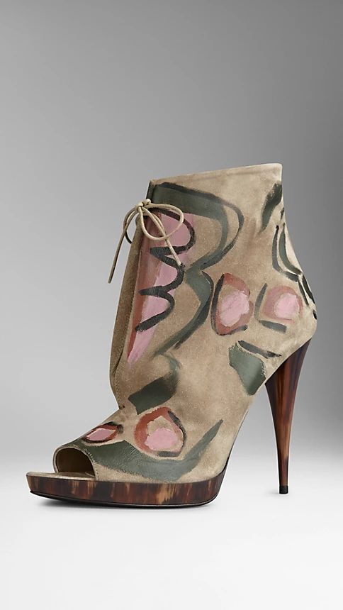 Hand-painted Suede Ankle Boots | Burberry (US)