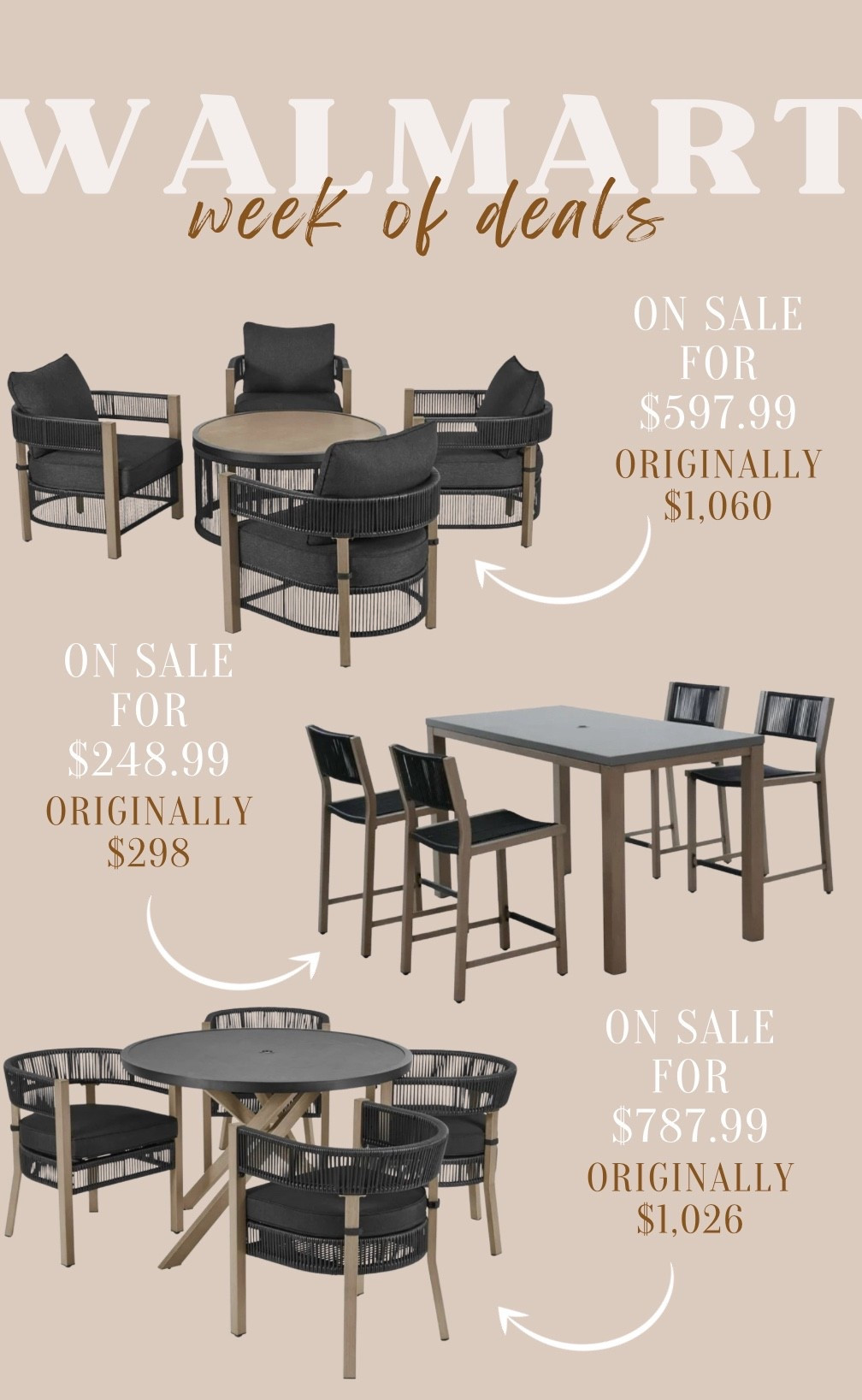 the best time to buy something is when the season is coming to a close or completely over.

linked probably my favorite outdoor style sets on deal today! & I know it’s tough to buy a set when you may need other pieces, but the good thing is all of these go together if you have more space to cover!

#LTKHome #LTKSaleAlert #LTKStyleTip