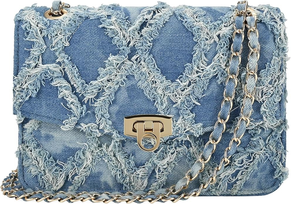 GM LIKKIE Quilted Shoulder Bag for Women, Medium Flap Crossbody Handbag with Chain Strap, Soft Ve... | Amazon (US)