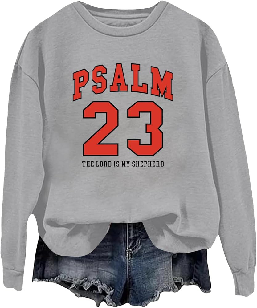 Psalm 23 Sweatshirt The Lord Is My Shepherd Shirt Christian Shirts For Women Men | Amazon (US)