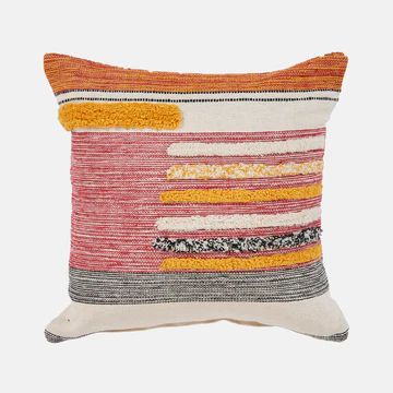 Dormify Multi Stripe Boho Square Throw Pillow | Dorm Essentials - Default Title - Dormify | Dormify