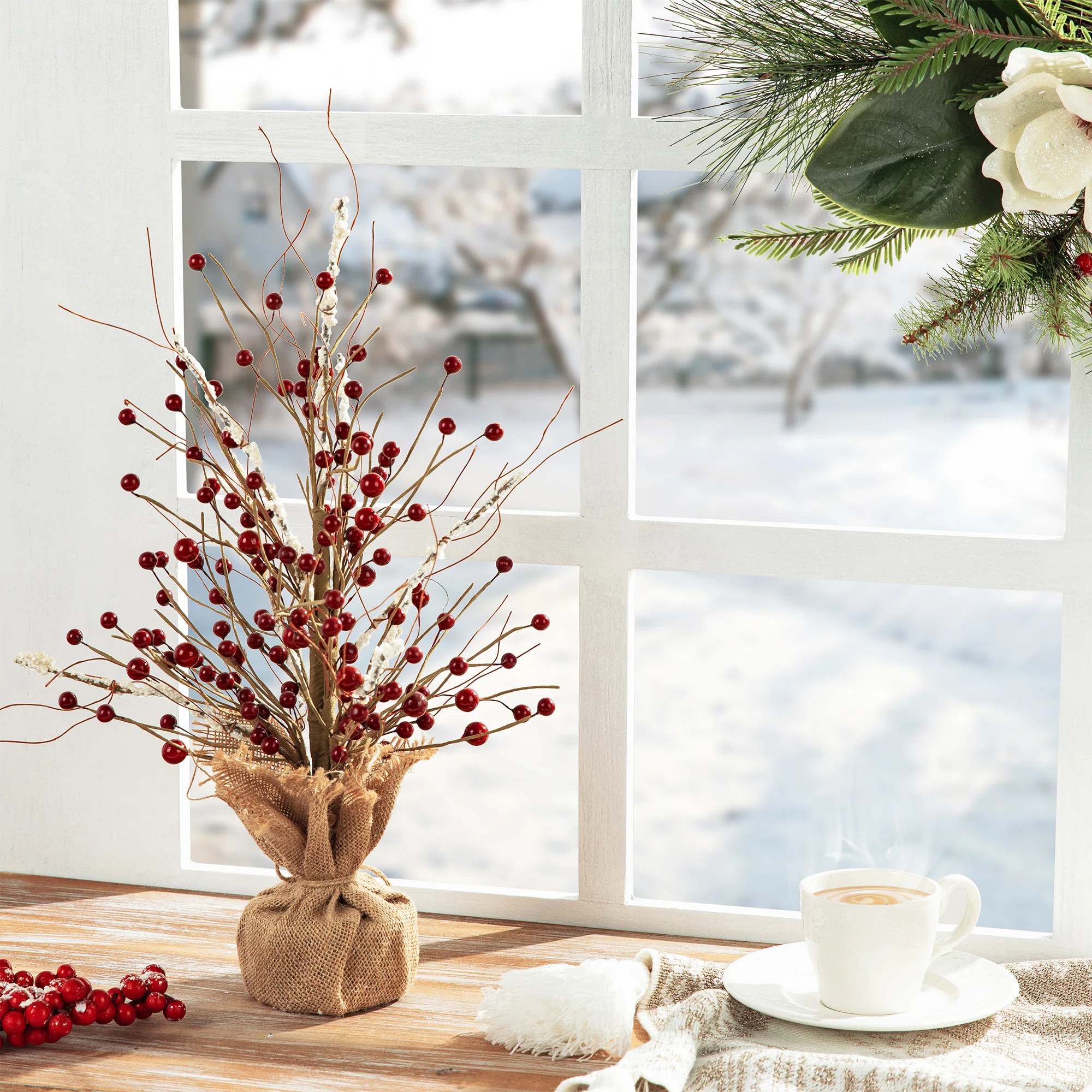 Christmas Floral Table Tree Décor | Wayfair North America