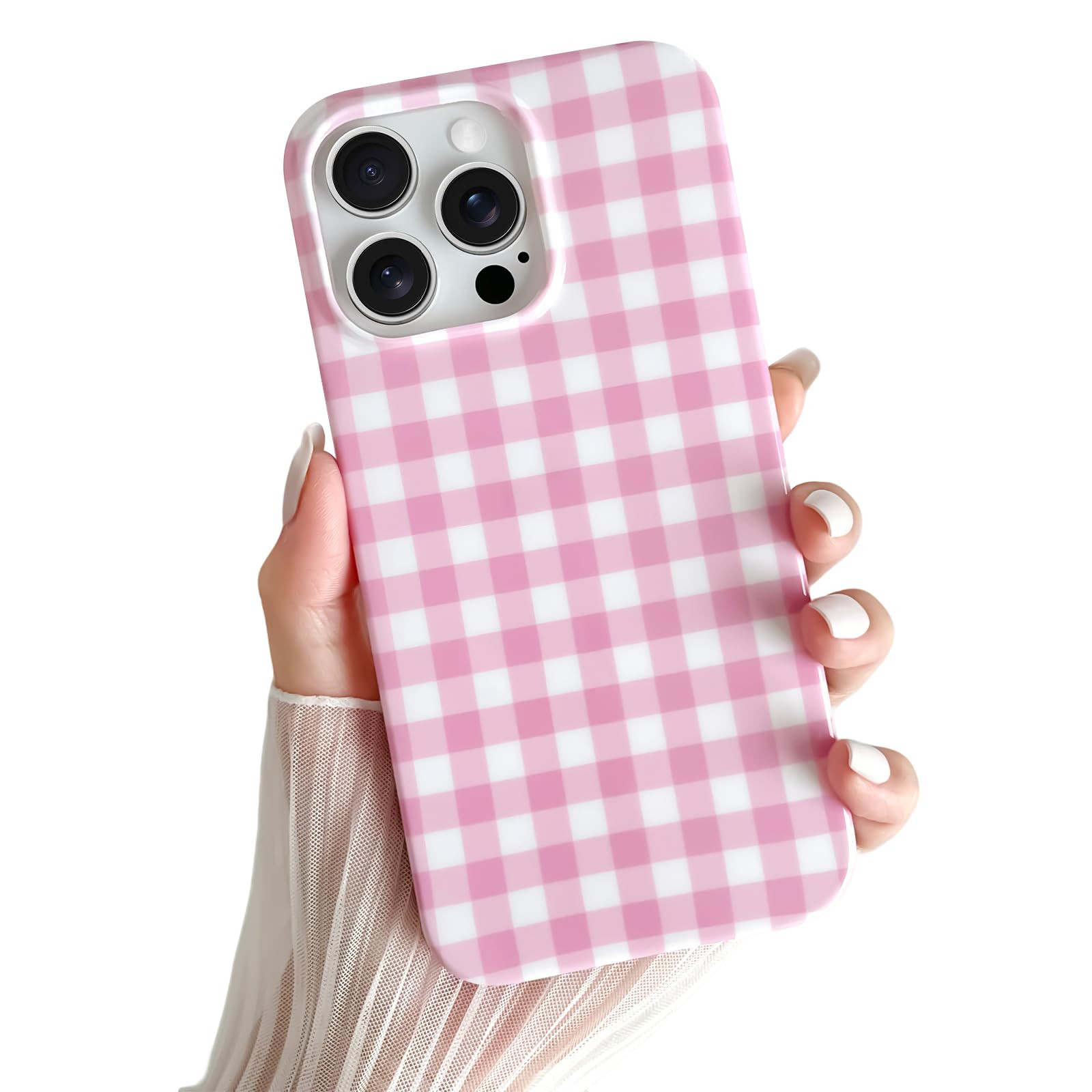 Skyseaco for iPhone 13 Pro Case Cute Aesthetic Gingham Phone Case Soft Slim TPU Shockproof Phone ... | Amazon (US)