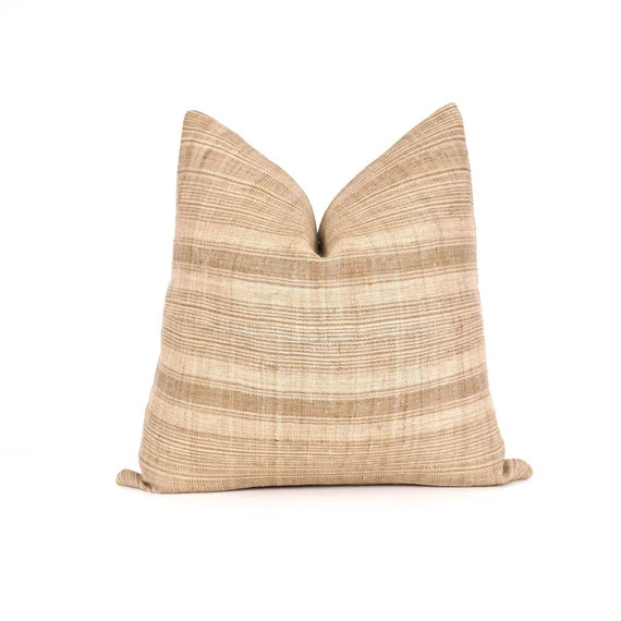 Brown Hmong Pillow Cover 18x18 Brown Hmong Striped Pillow | Etsy | Etsy (US)