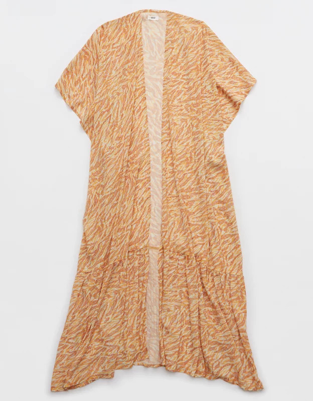 Aerie Chiffon Ruffle Maxi Cape | American Eagle Outfitters (US & CA)