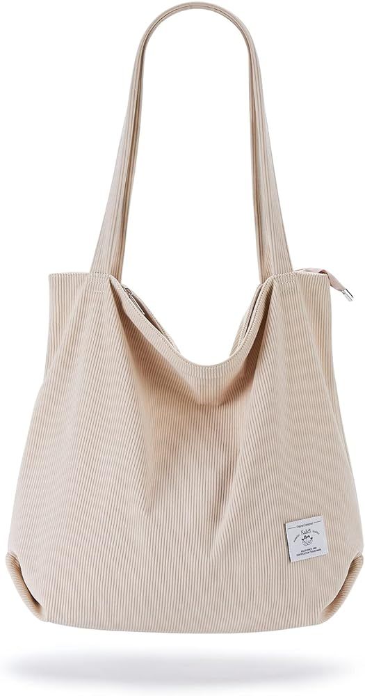 Amazon.com: KALIDI Large Totes Bag Women Corduroy Shoulders Handbag Lightweight Shopping Purse wi... | Amazon (US)